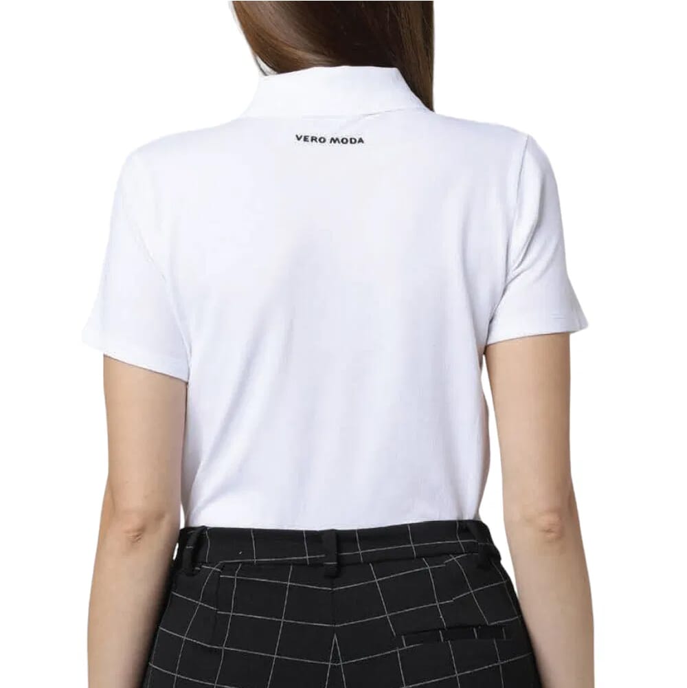 VeroModa Jacquard Polo-White